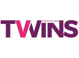 Логотип школы иностранных языков TWINS Дизайн логотипа для школы иностранных языков, Киев, Украина
